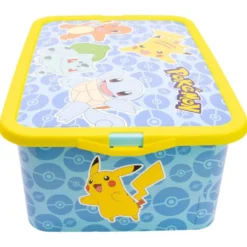 Box de rangement Pokémon 13L plastique bleu 40x30xH15,5cm