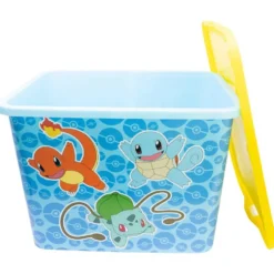 Box de rangement Pokémon 23L plastique bleu 40x30xH27,5cm