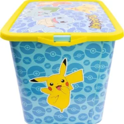 Box de rangement Pokémon 23L plastique bleu 40x30xH27,5cm