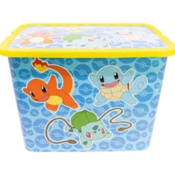 Box de rangement Pokémon 23L plastique bleu 40x30xH27,5cm