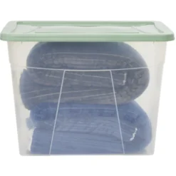Box de rangement à roulettes plastique 80L (plusieurs modèles)