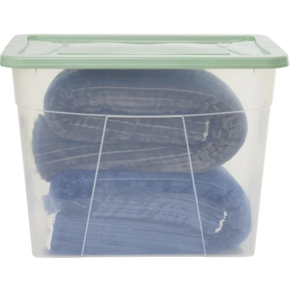 Box de rangement à roulettes plastique 80L (plusieurs modèles)