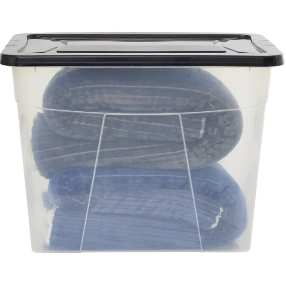 Box de rangement à roulettes plastique 80L (plusieurs modèles)