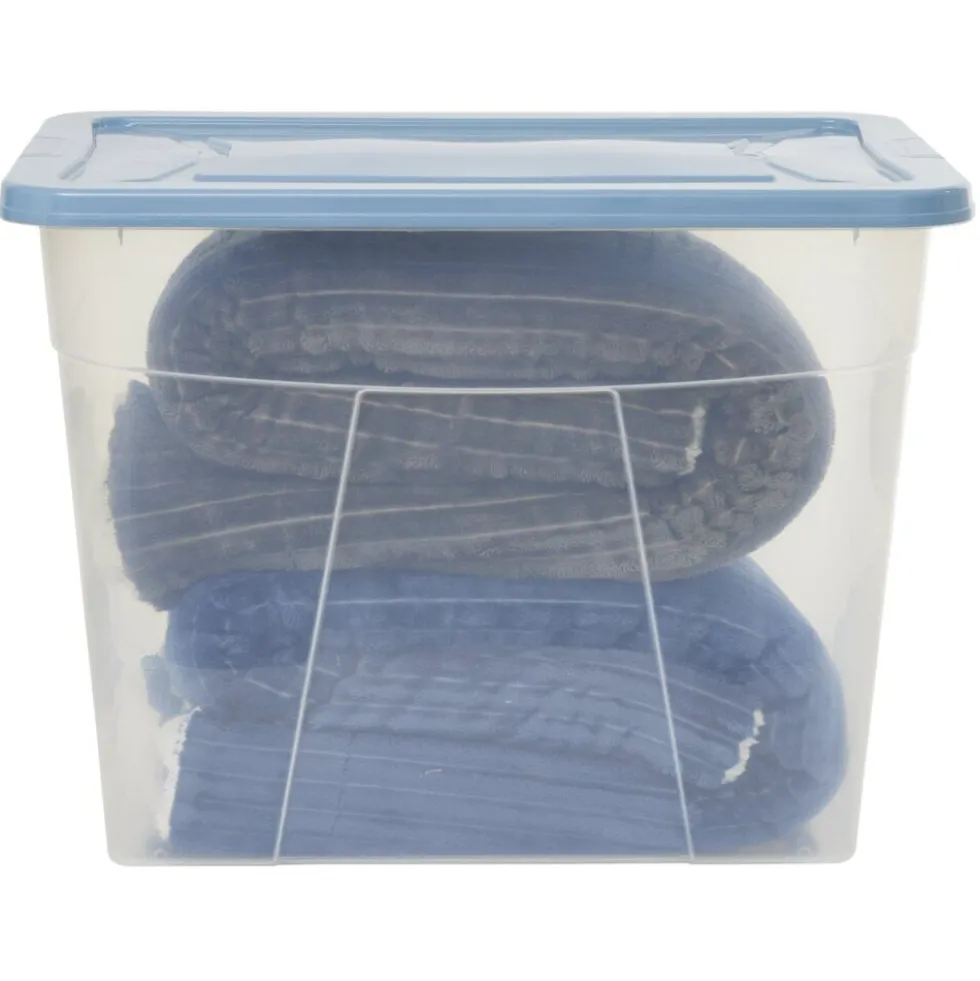 Box de rangement à roulettes plastique 80L (plusieurs modèles)