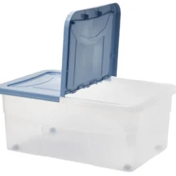 Box dessous de lit bleu 45L