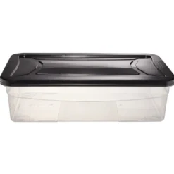 Box dessous de lit noir 30L