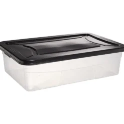 Box dessous de lit noir 30L