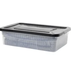 Box dessous de lit noir 30L