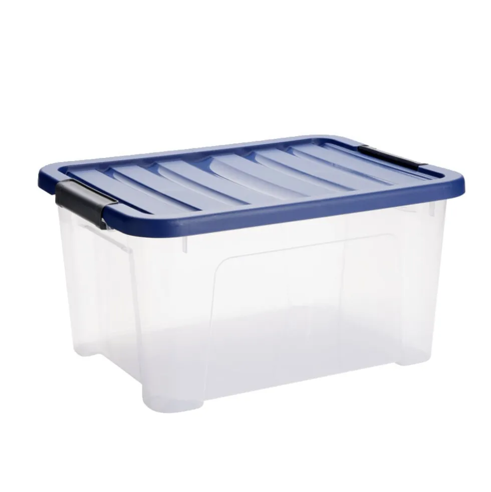 Box plastique 17L avec couvercle à clip 45x17xH34cm