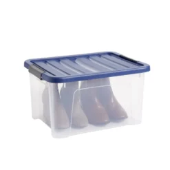 Box plastique 17L avec couvercle à clip 45x17xH34cm