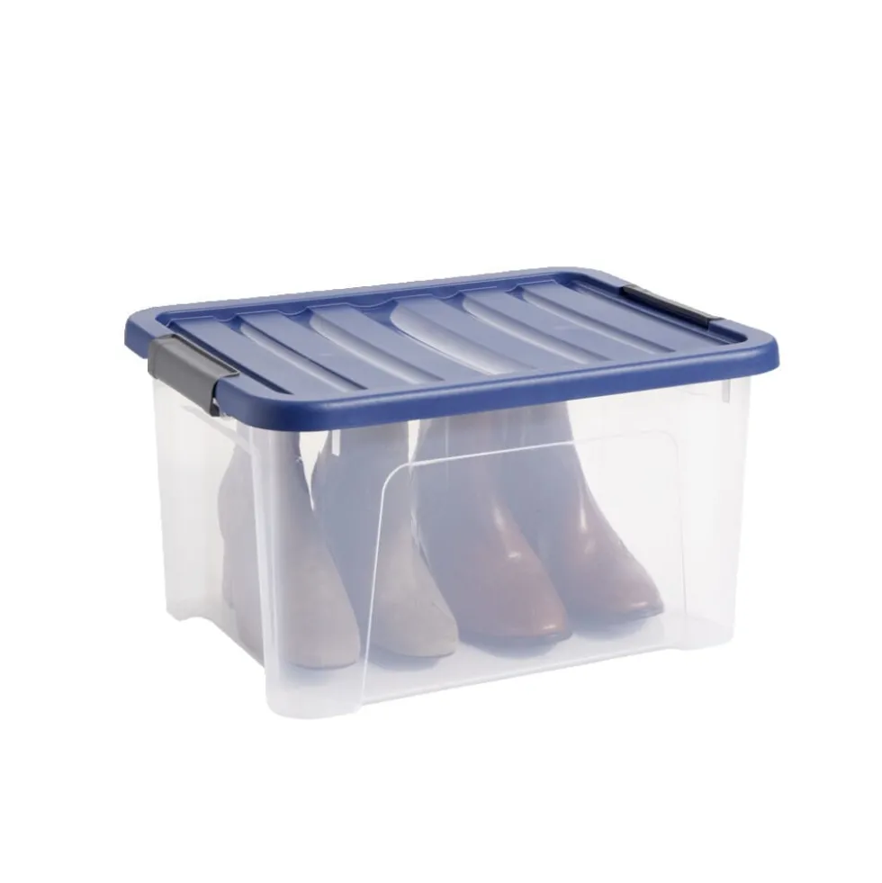 Box plastique 17L avec couvercle à clip 45x17xH34cm