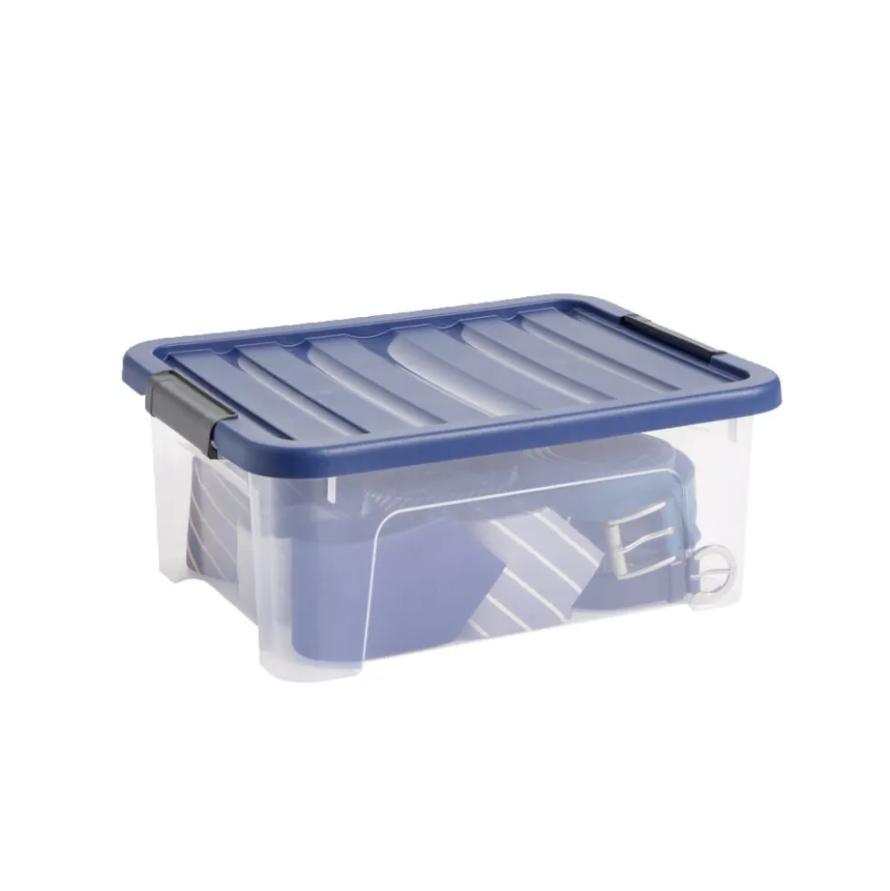 Box plastique 24L avec couvercle à clip 45x23xH34cm