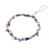 Bracelet chaîne de téléphone perle lithotérapie L15cm (3 modèles)