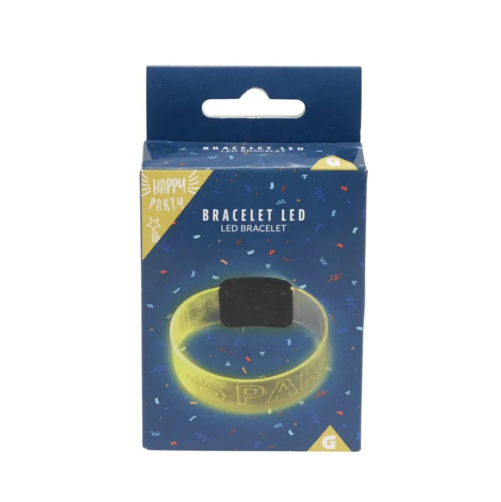 Bracelet LED avec message Let's Party L21cm (3 modèles)