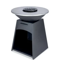 Brasero en acier inox noir Mérida Ø80xH96cm
