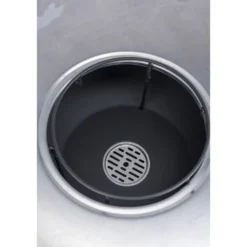 Brasero en acier inox noir Mérida Ø80xH96cm