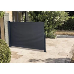 Brise-vue extensible et rétractable noir L300xH140cm