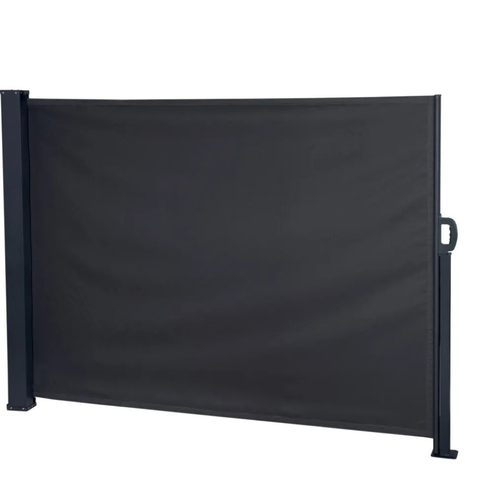 Brise-vue extensible et rétractable noir L300xH140cm