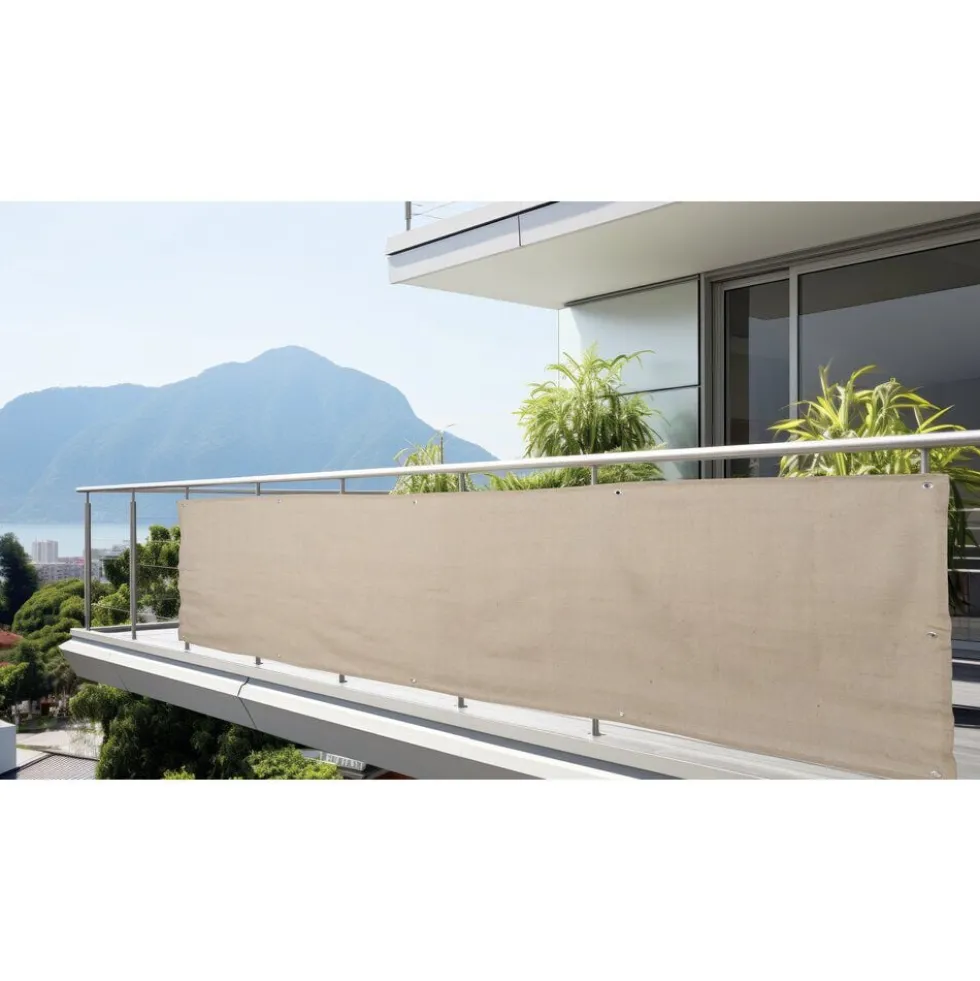 Brise vue jute beige naturel 300xH100cm