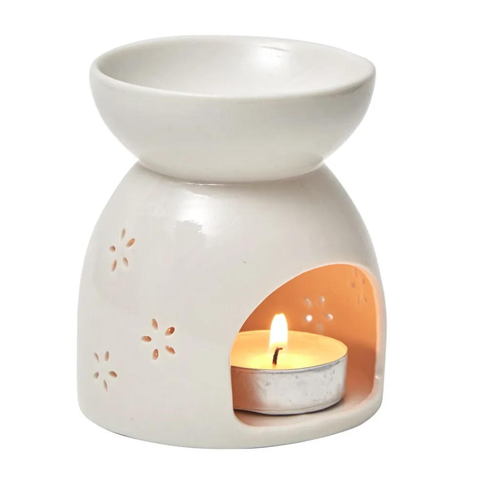 Brûle parfum céramique blanc