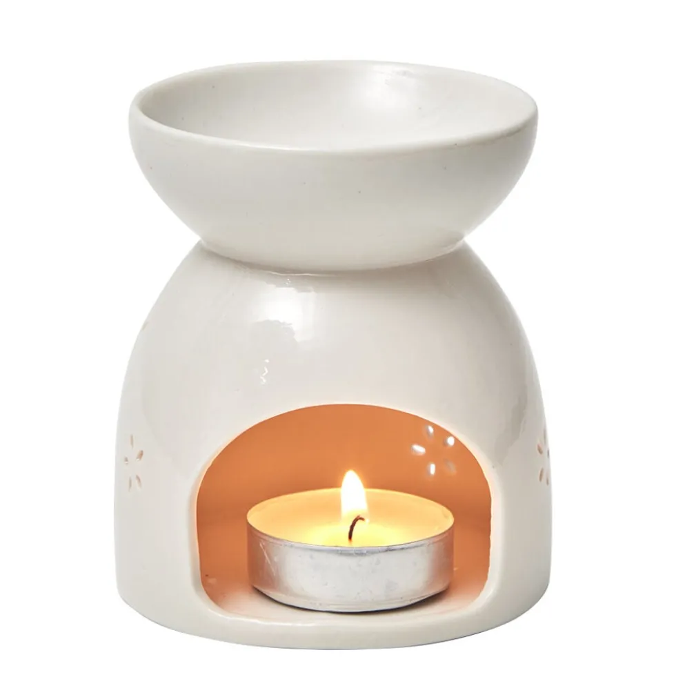 Brûle parfum céramique blanc