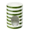 Brûle parfum terre cuite avec 1 galet de cire et 1 bougie Ø7xH10cm (3 modèles)