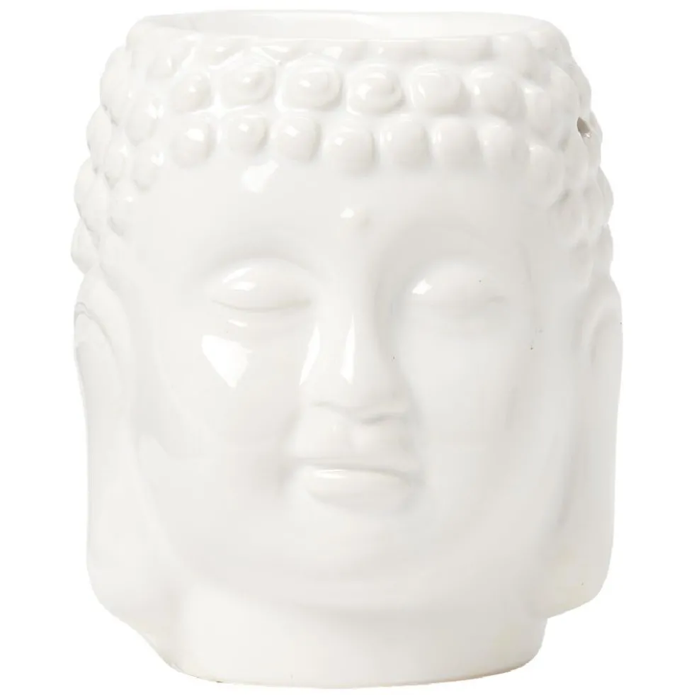 Brûle parfum tête Bouddha en grès (2 modèles)
