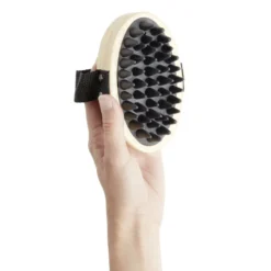 Brosse animal ovale caoutchouc et bambou