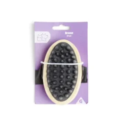 Brosse animal ovale caoutchouc et bambou