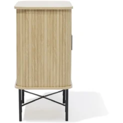 Buffet Grège bois naturel et noir - L80xP39,5xH79 cm