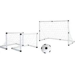 But de football 2en1 avec ballon et gonfleur