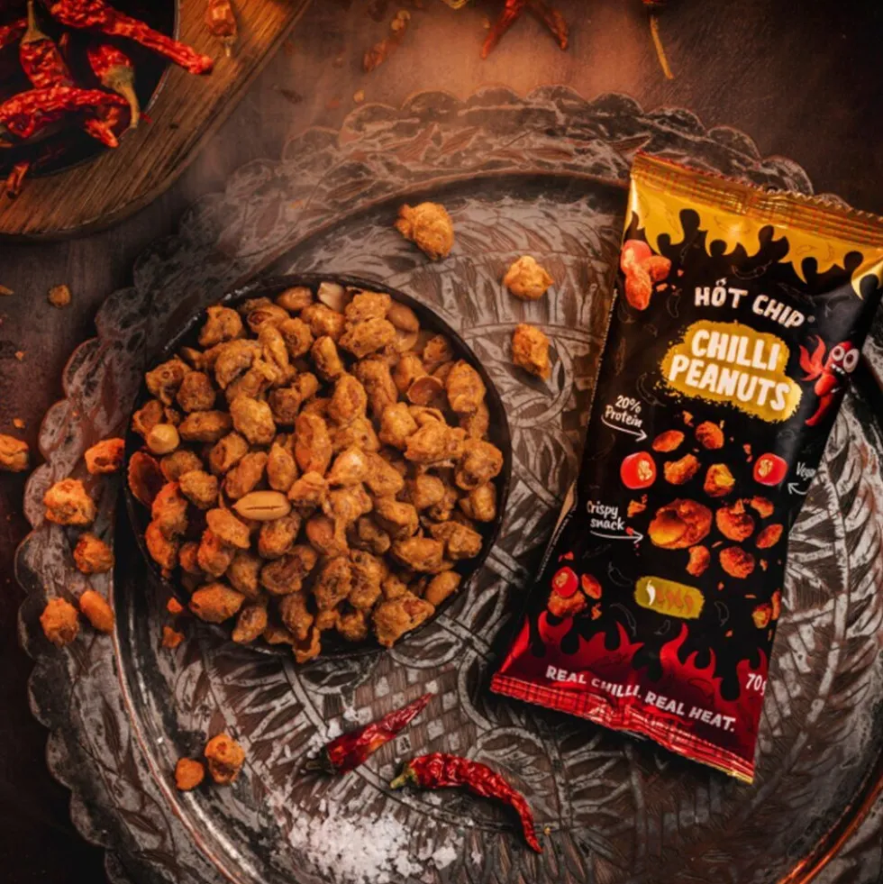 Cacahuètes piquantes Hot Chip crispy épicées saveur chili 70gr