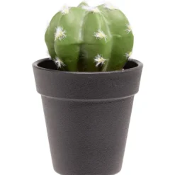 Cactus boule artificiel vert et blanc Ø7,5xH15cm