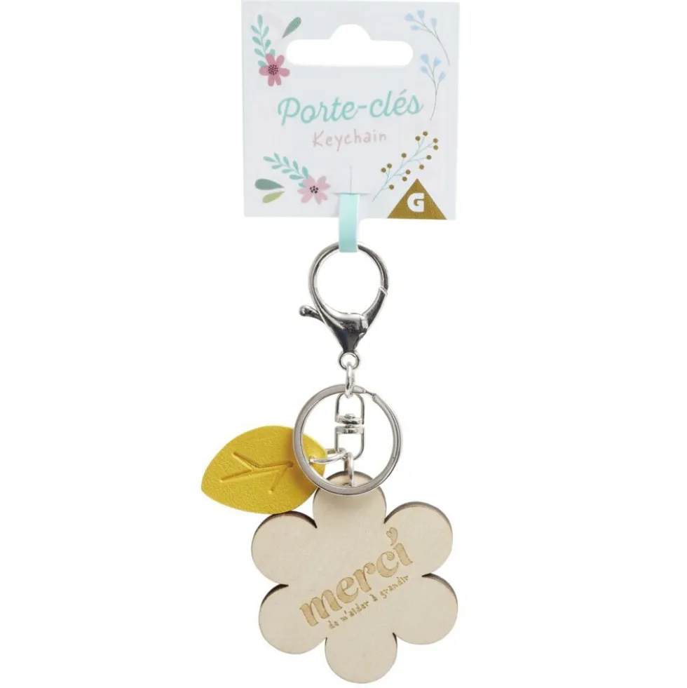 Cadeau merci pour cette année porte-clé avec message 5x11cm (3 modèles)