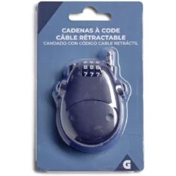 Cadenas à code avec câble rétractable