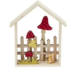 Cadre déco bois maison automne