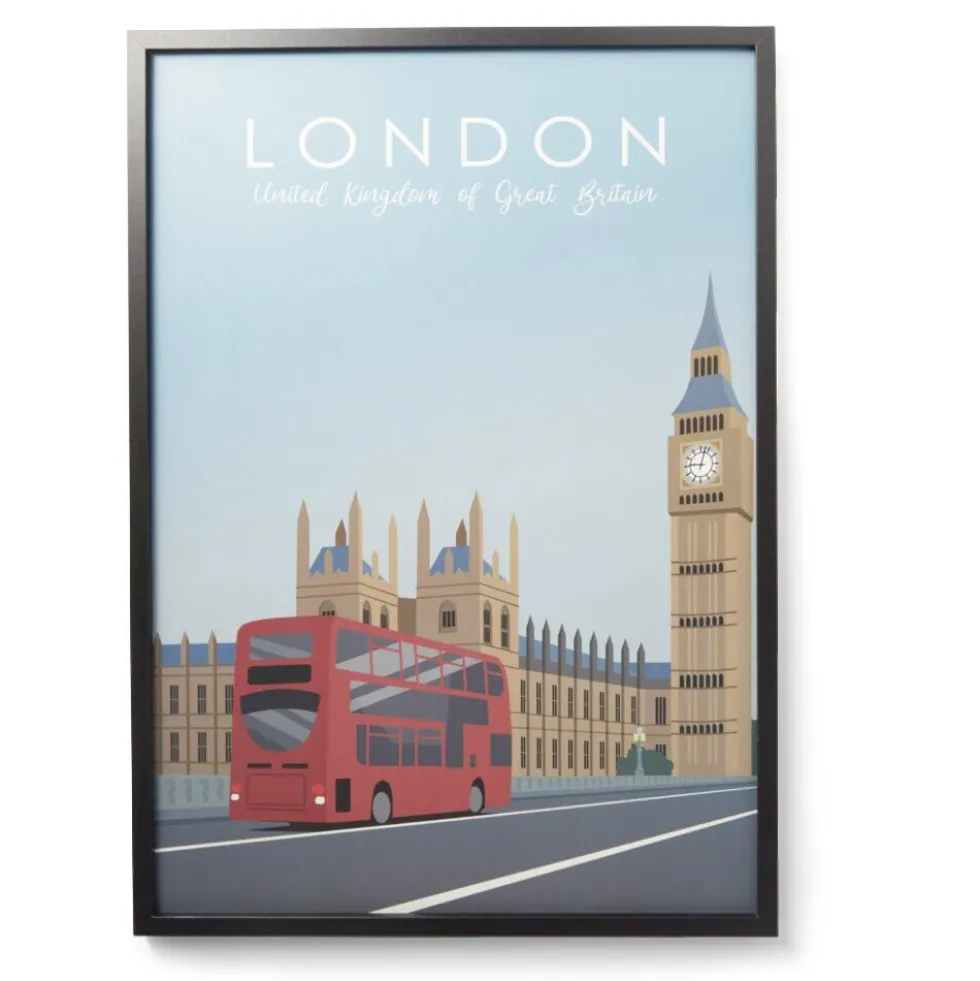 Cadre en bois affiche London 50x70cm