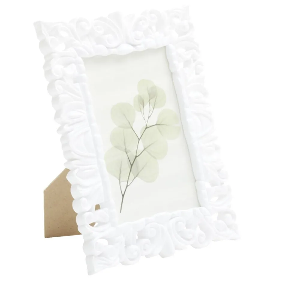 Cadre photo baroque plastique 15x20,6cm pour photo 10x15cm (2 modèles)