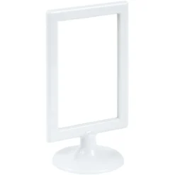 Cadre photo blanc double face 12xH21.5cm pour photo 10x15cm