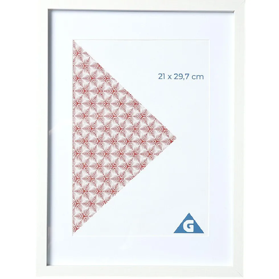 Cadre photo bois blanc 29.9x39.9cm pour photo 21x29.7cm
