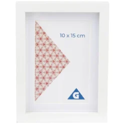 Cadre photo bois blanc 12x17cm pour photo 10x15cm