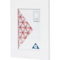 Cadre photo bois blanc 15x20cm pour photo 10x15cm