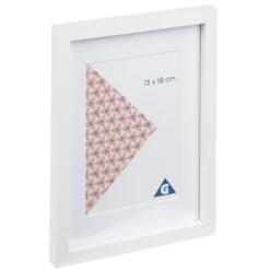 Cadre photo bois blanc 20x26cm pour photo 13x18cm