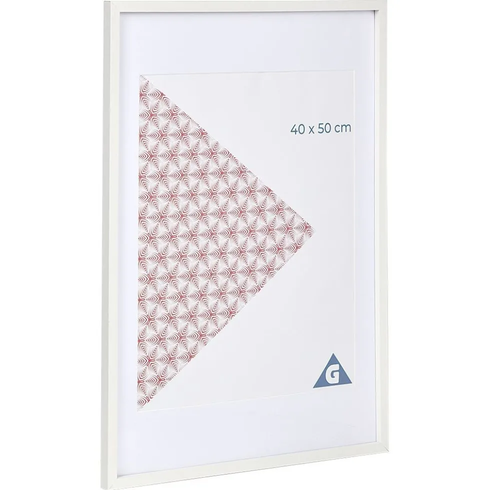 Cadre photo bois blanc 50x70cm pour photo 40x50cm