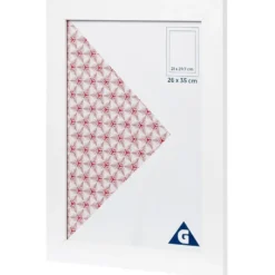 Cadre photo bois blanc 26x35cm pour photo 21x29,7cm