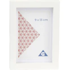 Cadre photo bois blanc 10x15cm pour photo 9x13cm