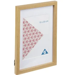 Cadre photo bois clair 21x30cm pour photo 15x20cm