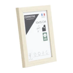 Cadre photo bois clair 12,5x17,5cm pour photo 10x15cm