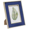 Cadre photo bois doré et velours 10x20cm (2 modèles)