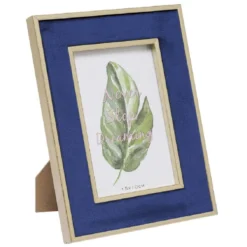 Cadre photo bois doré et velours 10x20cm (2 modèles)